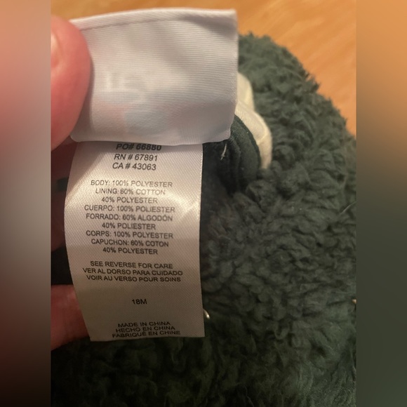 NFL apparel 18 months Green Bay Packers fuzzy fleece zip up sleeper - Picture 12 of 16